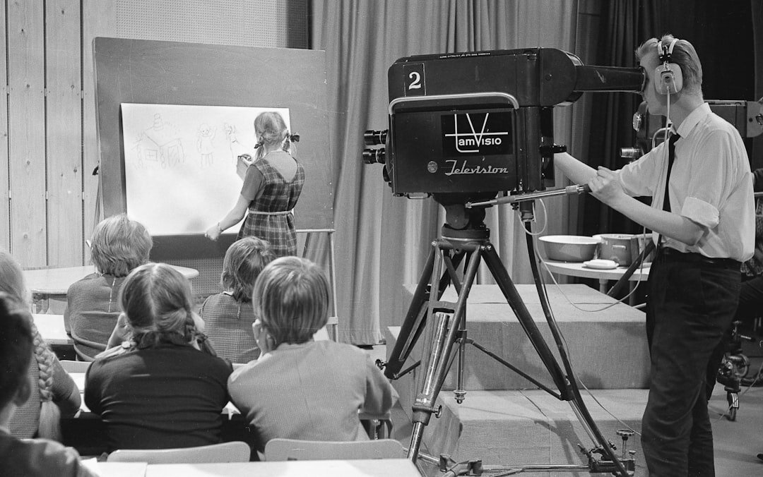 vintage french tv studio