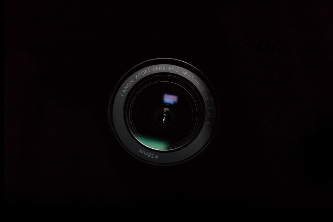 Close-up of a vintage film camera lens used for archive television footage
